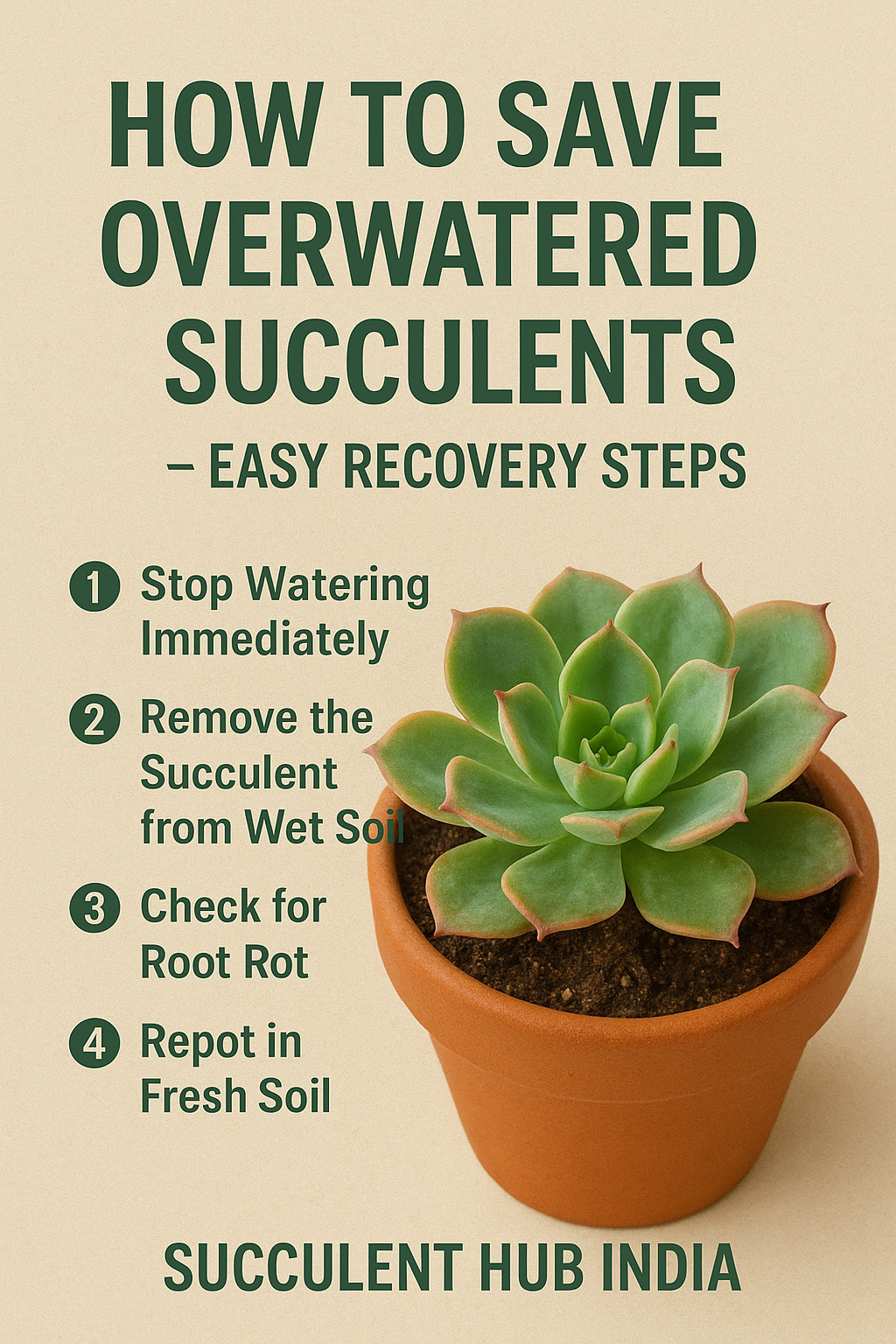how to save an overwatered succulent