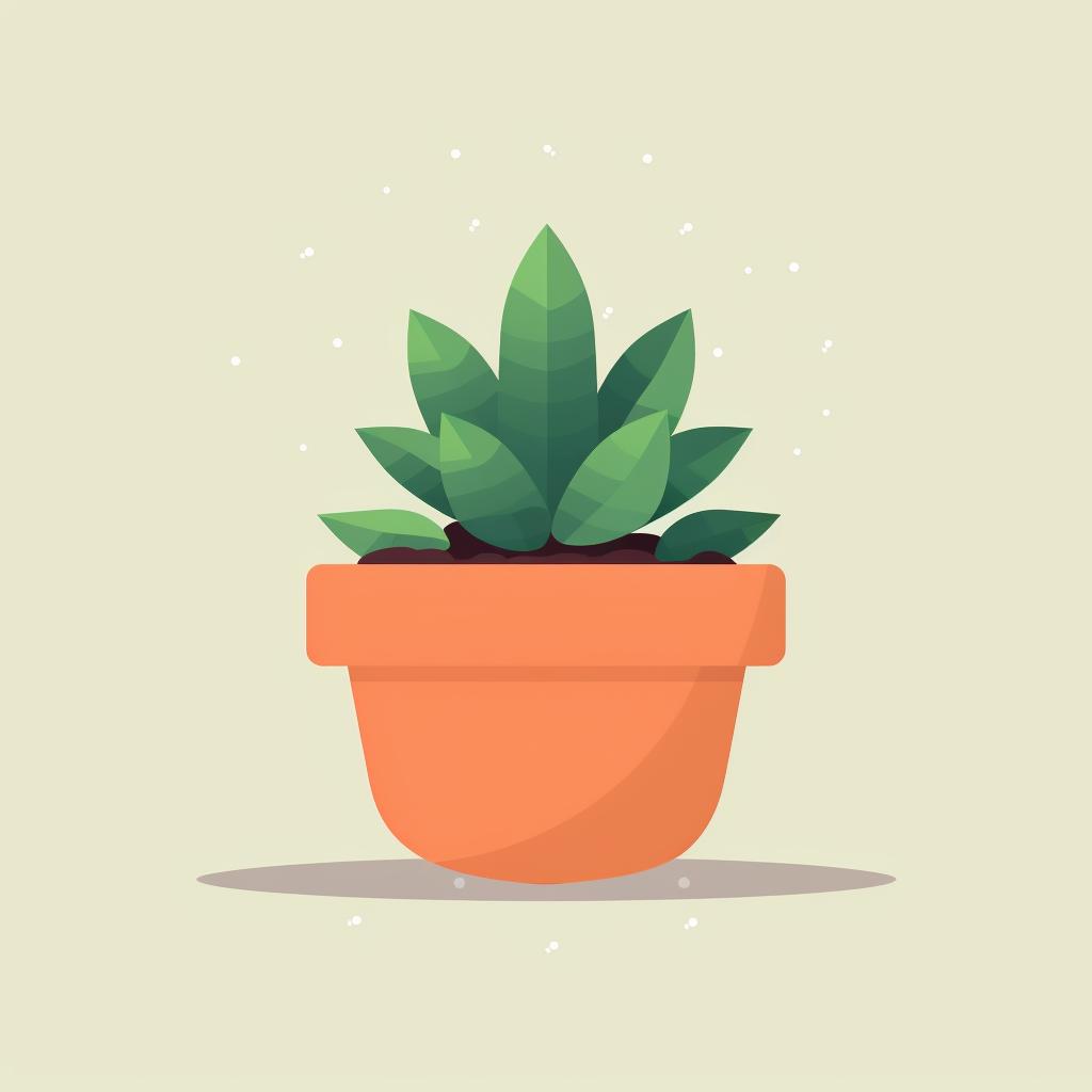 A healthy miniature succulent in a pot