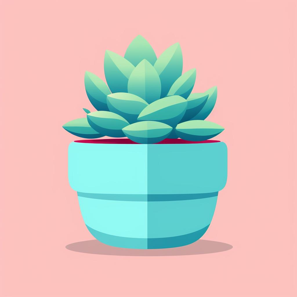 Healthy succulent in a pot